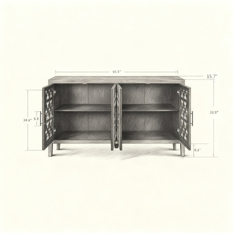 Antique Cabinet, Antique Brown