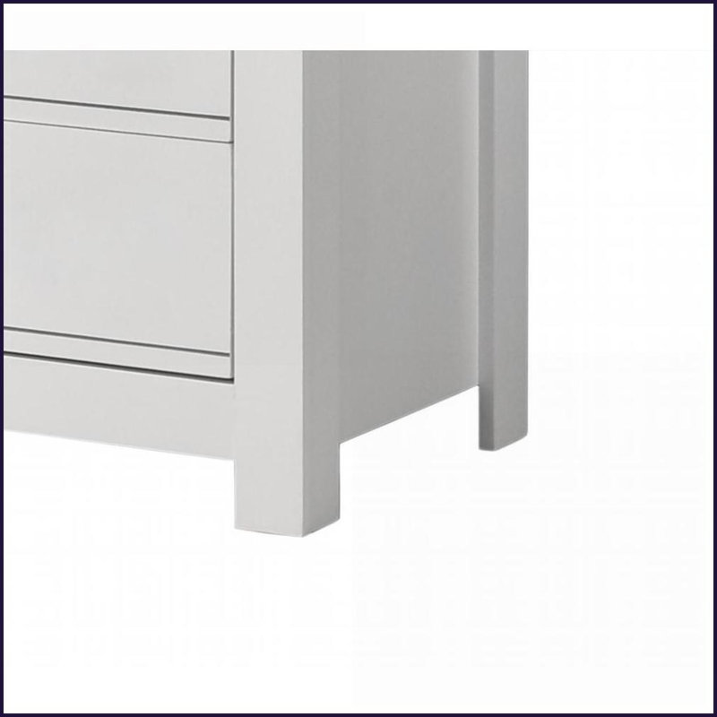Chests &amp; Wardrobes Cassini 31"" Modern White 5-Drawer Chest | White | Engineered Wood