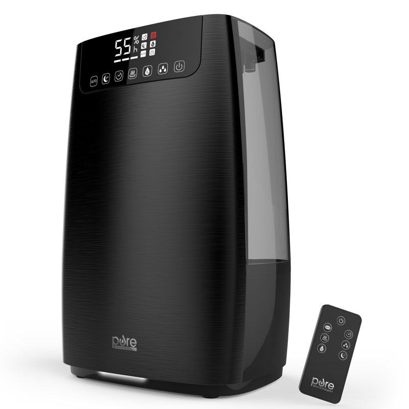 Pure Enrichment 1.3 Gallons Dual Mist Evaporative Tower Humidifier with Adjustable Humidistat for 430 Cubic Feet