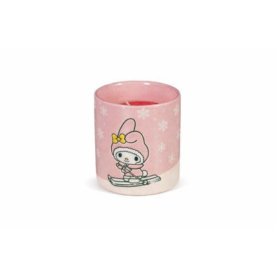 @ MY MELODY DOWN HILL SKIING CERAMIC PINK 8OZ CAND