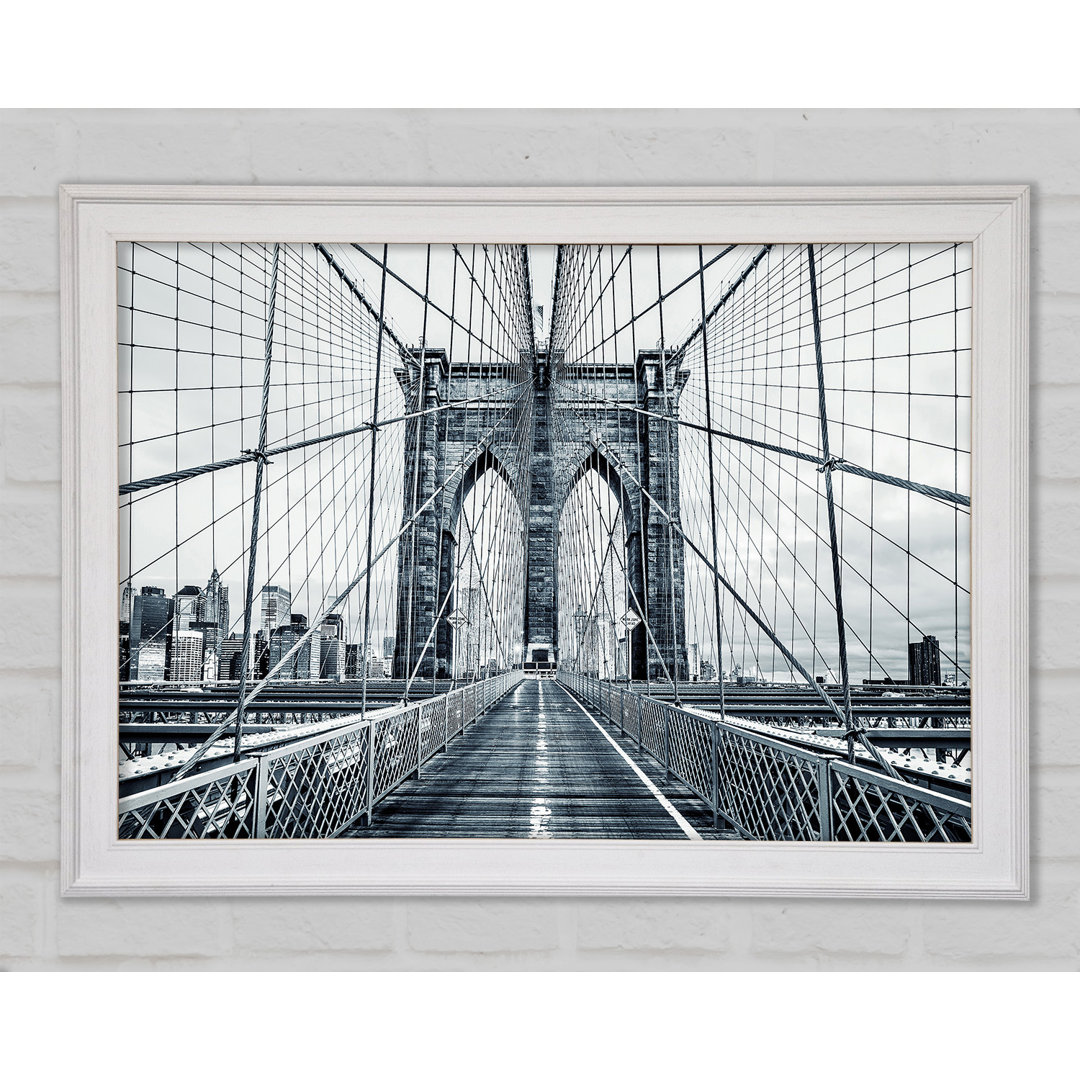 Silberne Brooklyn Bridge - Druck