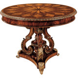 Spiro Round Mahogany Wood Dining Table