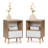 Nightstands Set of 2, Night Stand with Drawer and Open Storage Shelf, Bedside Tables with Solid Wood Legs, End Table, Side Table for Bedroom-1450758932