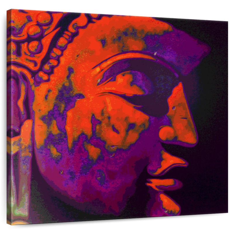 Leisha Florid Buddha Face, 10" H x 10" W