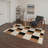 Abrahamson Checkerboard Cream Caramel Machine Washable Beige / Brown / Black Indoor Area Rug with Non-Slip Backing-128992245