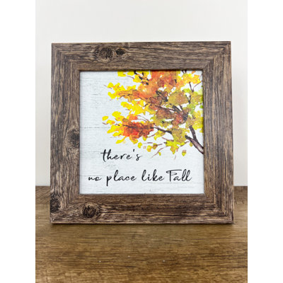 «It's No Place Like Fall», art textuel avec cadre photo