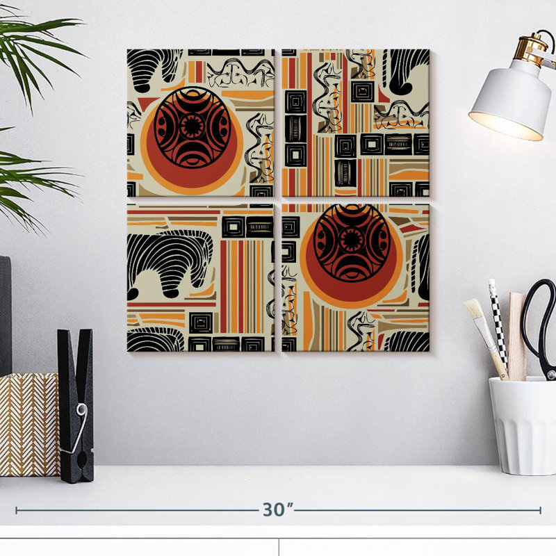 Motif africain Kerner, H 18 po x l 18 po