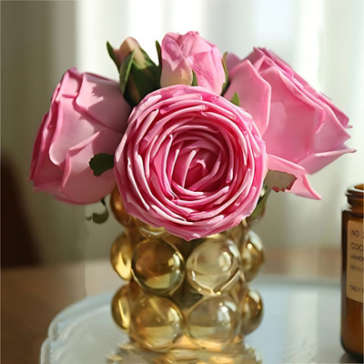 Centre de table luxueux rose