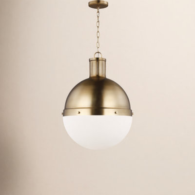 Geoffrey 1-Light Globe Pendant with Steel Fixture