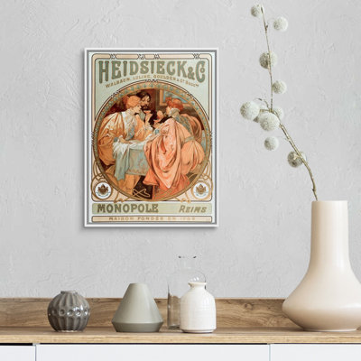 Affiche publicitaire pour Heidsieck champagne Company, 1901 par Alphonse Marie Mucha-publicités sur toile