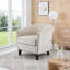 Fauteuil demi-tonneau rembourré à rayures