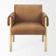Fauteuil en cuir véritable à grain supérieur l 29,7 po Jewels-1747382491-1747382500
