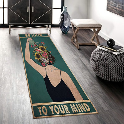Floral Medley Showcasing a Vibrant Array of Blooms on a Soft Pile Printed Rug Ideal for Adding a Pop of Color and Warmth to Any Room Setting