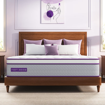 Medium Hybrid Mattress – Bamboo Charcoal Foam, 5-Zone Support, by Alwyn Home