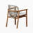 Fensee Teak Wood Patio Dining Set with-112321842
