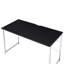 Bureau rectangulaire avec structure en métal, noir et chrome