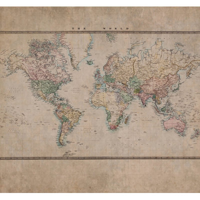 Superfresco Easy The Archivist Map Natural Print To Order Fixed Size 2.8m x 3m Mural