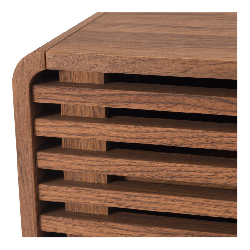 Bria 2-Piece Living Room Table Set, Walnut, 2 Pieces: Coffee Table, End Table