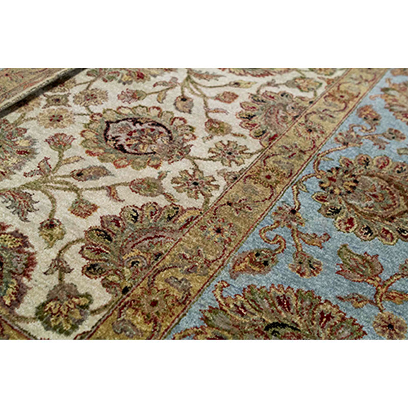 Tapis ivoire noué à la main de haute qualité