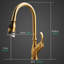 Robinet d'évier de cuisine doré à poignée simple 1 trou avec cartouche en céramique Design moderne