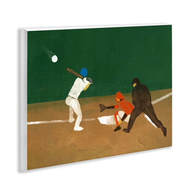 «Batting Baseball joueurs», art mural par Daphne Polselli