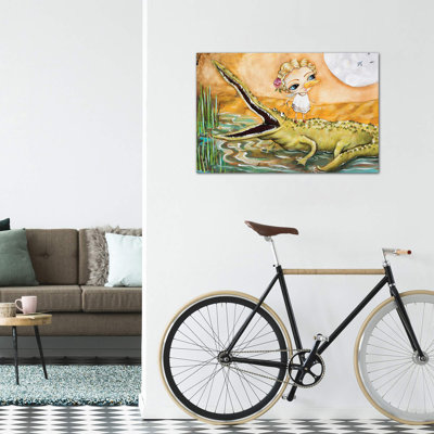 «A Girl and Her Gator» par Heather Renaux - reproduction d'art