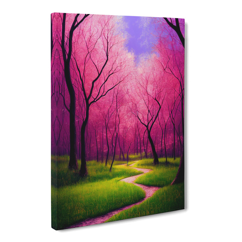 Smithton Spring Forest Cherry Tree - Wrapped Canvas, 76cm H x 50cm W