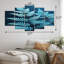 «Ferns Turquoise Whimsy III», ensemble d'impressions d'art mural en métal floral
