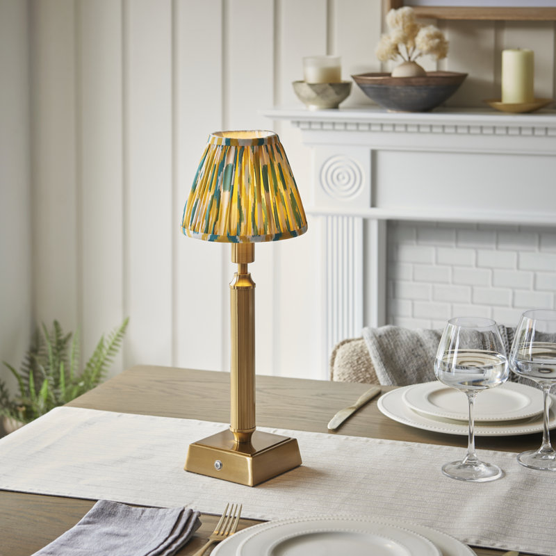 Trobridge Rechargeable Metal Table Lamp, Jade