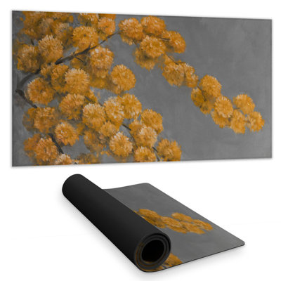 Golden wattle plant - 15.75"x31.50" Desk mat