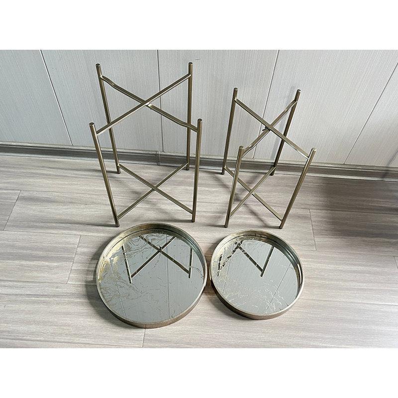 Baccari Tray Top Side Table Set