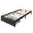Twin Bed Frame with 2 Storage Drawers, Twin Size Bed Frame without Fixed Headboard, Wooden Slats, Noise Free, No Box Spring Needed-1009069220
