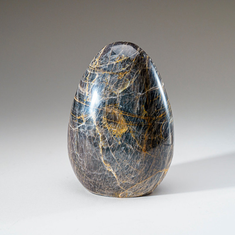 Genuine Polished Black Moonstone Freeform From Madagascar - 6" Height