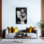 Funny Dog Reading Newspaper Contemporary Dog Wall Art Print 1 Piece Wrapped Canvas Wall Art-1634261346