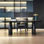 Bureau minimaliste moderne 94,49 po avec placage de chêne noir - un choix de qualité supérieure-1676467148-1676467141