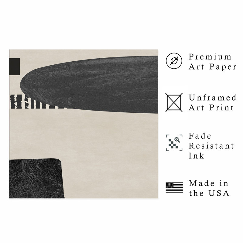 Abstrait abstrait scandinave III, reproduction d'art moderne sans cadre Mid-Century, H 28 po x l 28 po