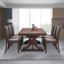 Ensemble de table de salle à manger de style Mid-Century moderne pour 7 personnes, table rectangulaire et 6 chaises de cuisine, ensemble de table de cuisine 7 pièces pour salle à manger, chaises d'appoint rembourrées en similicuir de 6 pièces