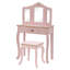Ensemble de coiffeuse pour enfants avec miroir, rose