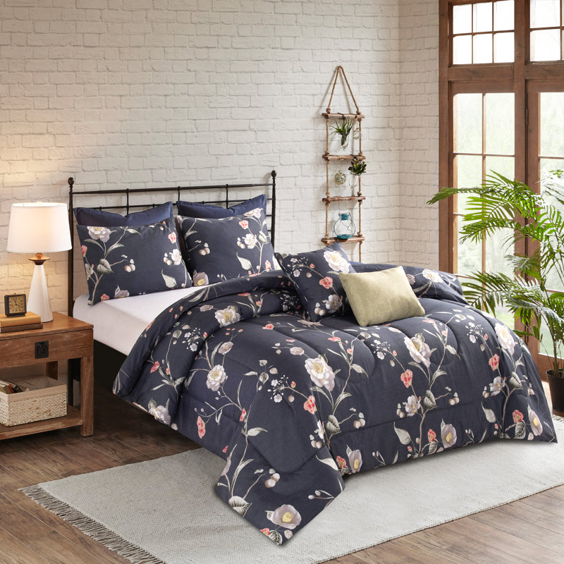 Ensemble d'édredon réversible en microfibre 5 pièces, Grand
