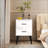 Modern 2-Drawer Nightstand With Metal Legs And Handles, Ideal For Compact Spaces And Stylish Storage In Bedrooms Or Living Rooms.