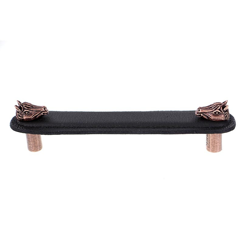 Equestre 3" Center to Center Bar Pull, 4", Antique Copper