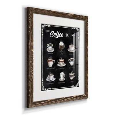 The Coffee House - Reproduction d'art graphique sur papier encadré