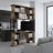 86" Industrial Rustic Brown 3-tier Room Divider Bookcase With Integrated Tv Mount