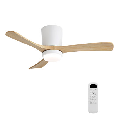 Ventilateur de plafond avec moteur à courant continu, lumière DEL à intensité variable, minuterie et mémoire pour le salon et la chambre à coucher