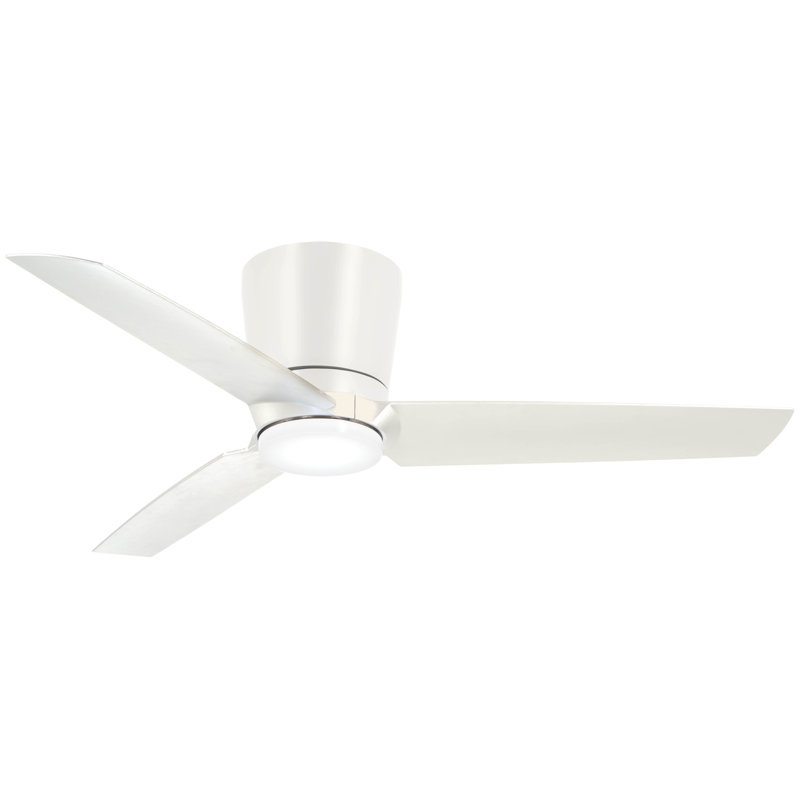 48" Pure 3 - Blade LED Standard Ceiling Fan with Wall Control and Light Kit Included, White