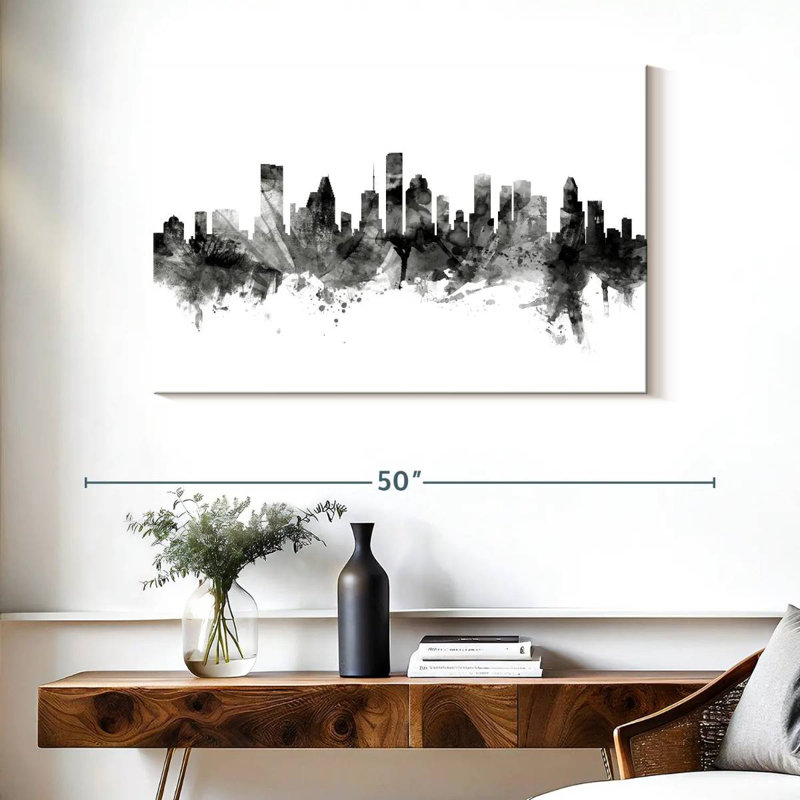 Skyline de Houston, Texas, États-Unis Sirci, H 26 po x l 39 po