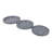 Coastal Resin & Wood Decorative Trays - Blue Striped Design - 16" 14" & 12" Round Nesting Display - Home & Office Decor Set of 3