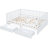 Daybed With Fence Guardrails, 2 Drawers, White Full Size, Splits Into Size Easily Two Beds-1272934876-1272934877