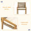 Chaise d'extérieur à manger - Bois d'acacia et osier avec meubles de patio à coussin crème - MP2 (ensemble de 2)