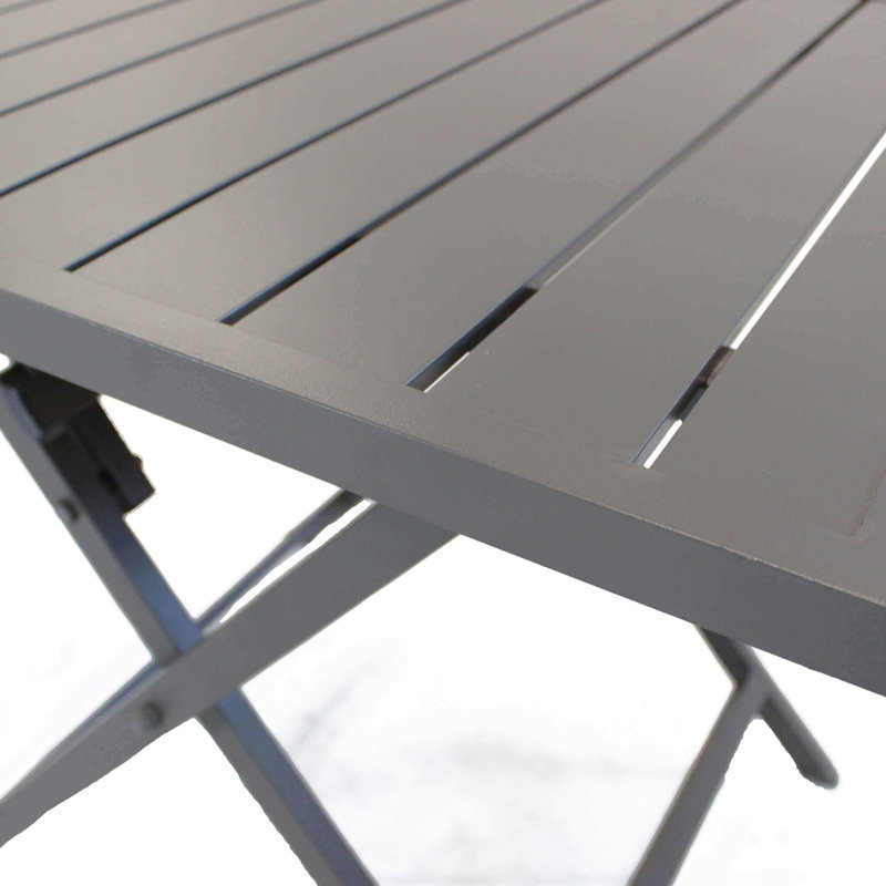 Angelos 130cm Rectangular Folding Table, 73cm H x 70cm L x 70cm W, Taupe